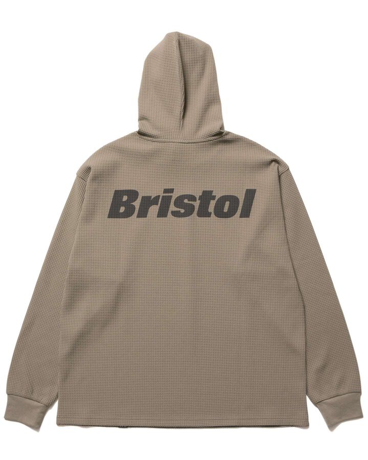 TECH WAFFLE LOUNGE HOODIE,GREIGE, medium image number 1
