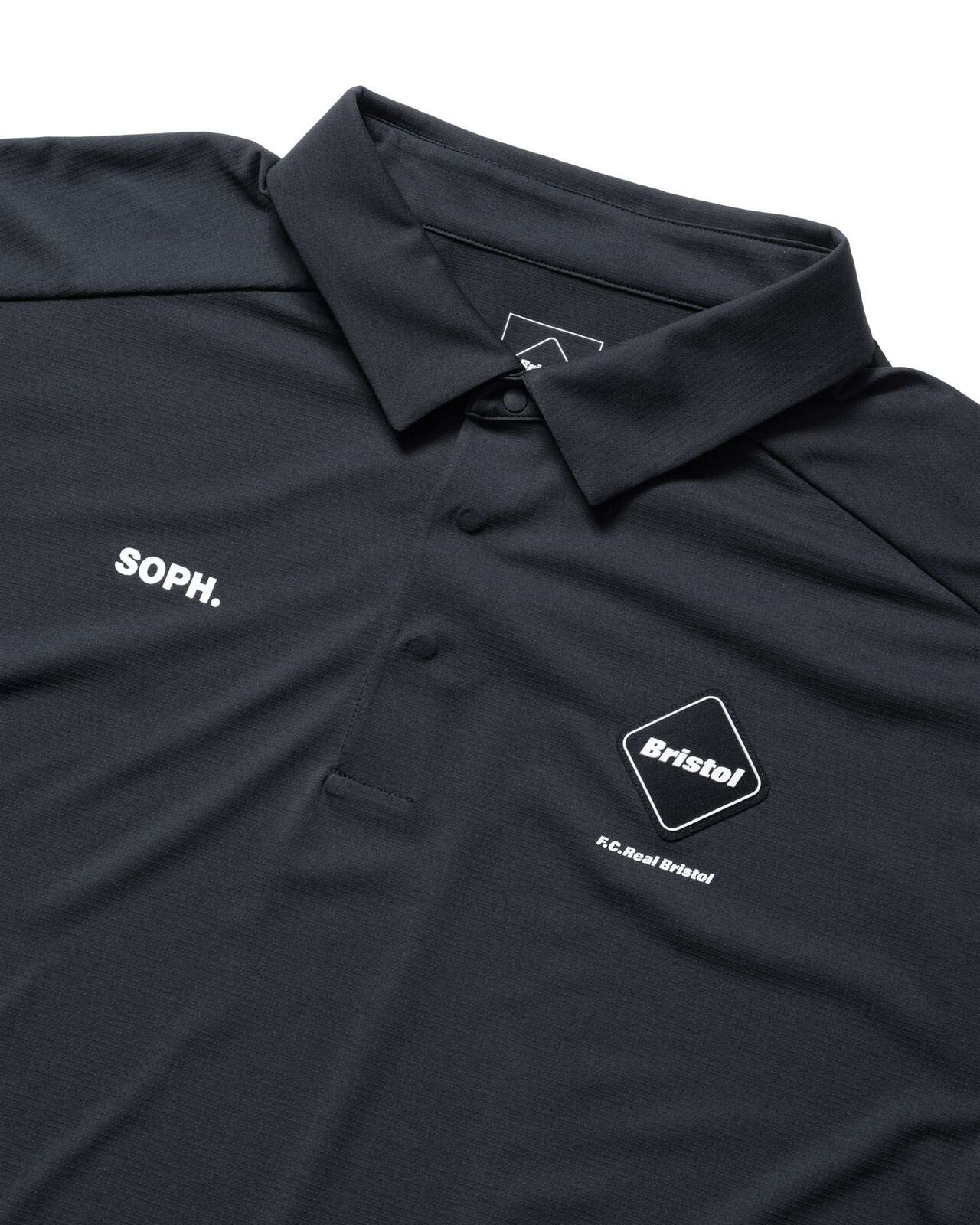 S/S TECH POLO,BLACK, large image number 2