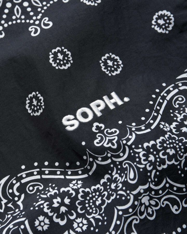 BANDANA NYLON HOODED BLOUSON,BLACK, medium image number 4