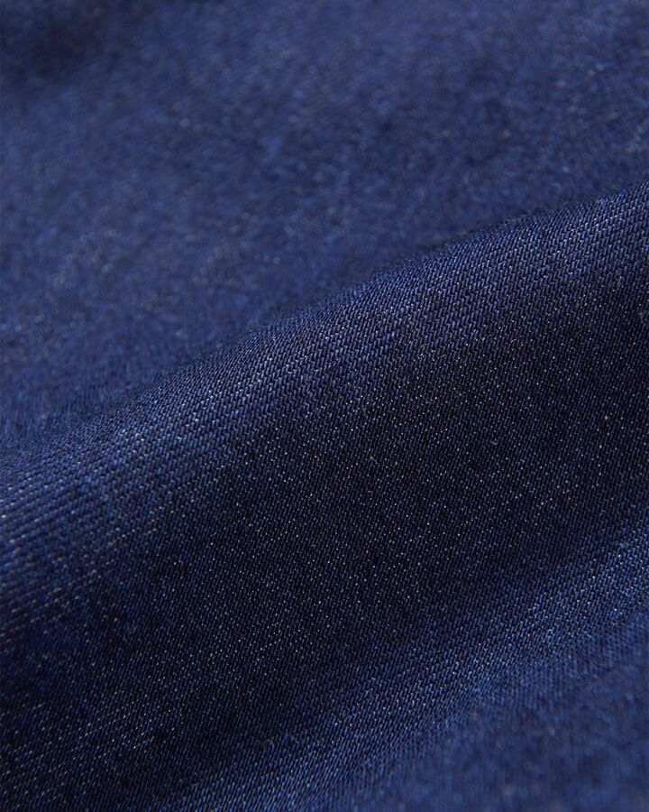 WASHED LINEN DENIM STANDARD PANTS,INDIGO, medium image number 5