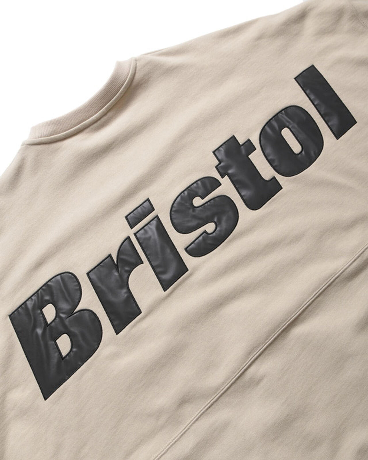 BIG LOGO CREWNECK BAGGY SWEAT,BEIGE, large image number 2