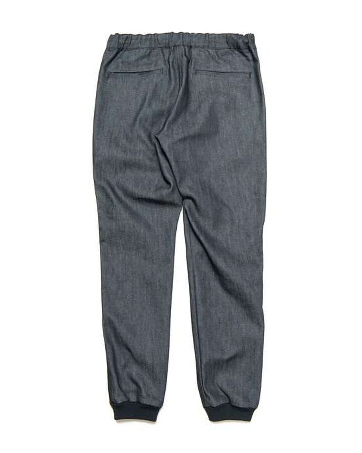 STRETCH DENIM SLIM FIT RIBBED PANTS,BLACK, medium image number 1