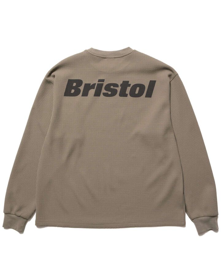 TECH WAFFLE L/S LOUNGE TOP,GREIGE, medium image number 1