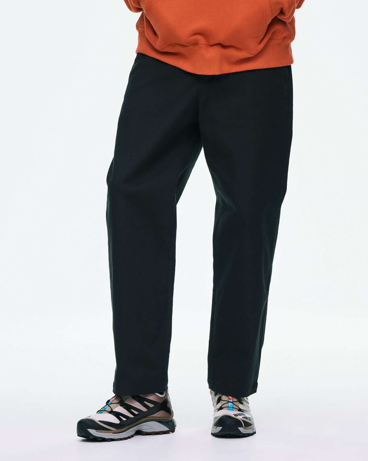 STRETCH TWILL STANDARD SLACKS,BLACK, large image number 3