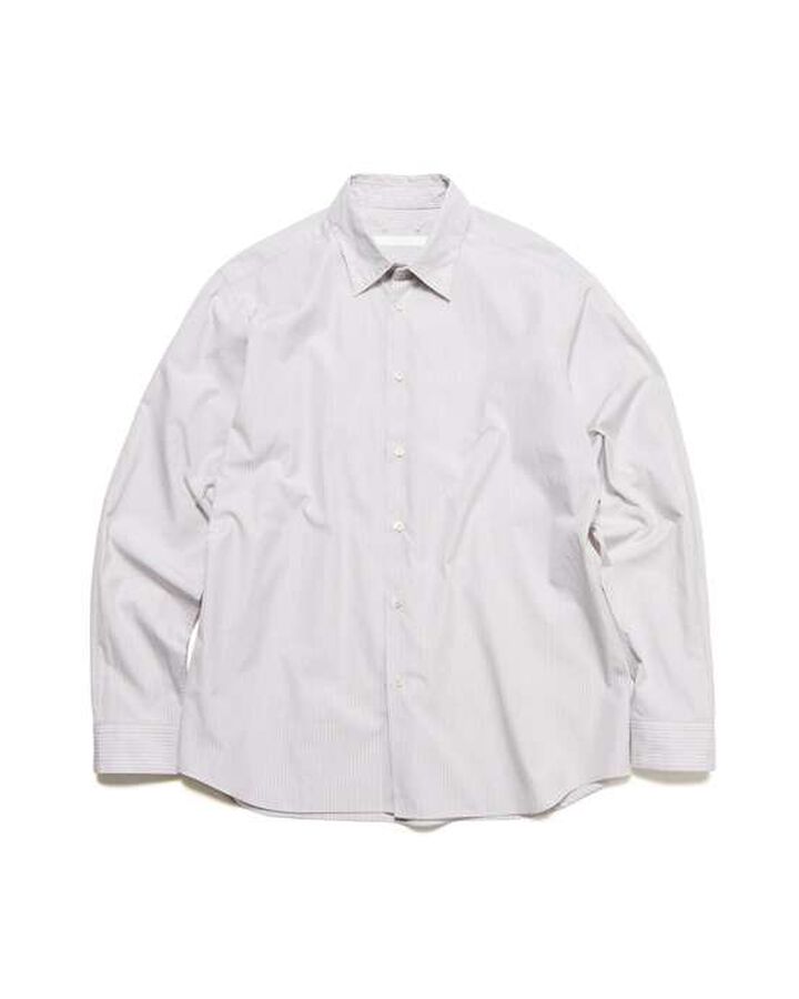 STRIPE REGULAR FIT SHIRT,GRAY STRIPE, medium
