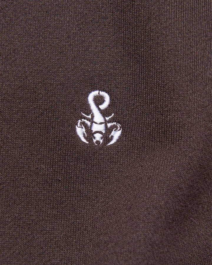 SCORPION WIDE SWEAT HOODIE,BROWN, medium image number 3