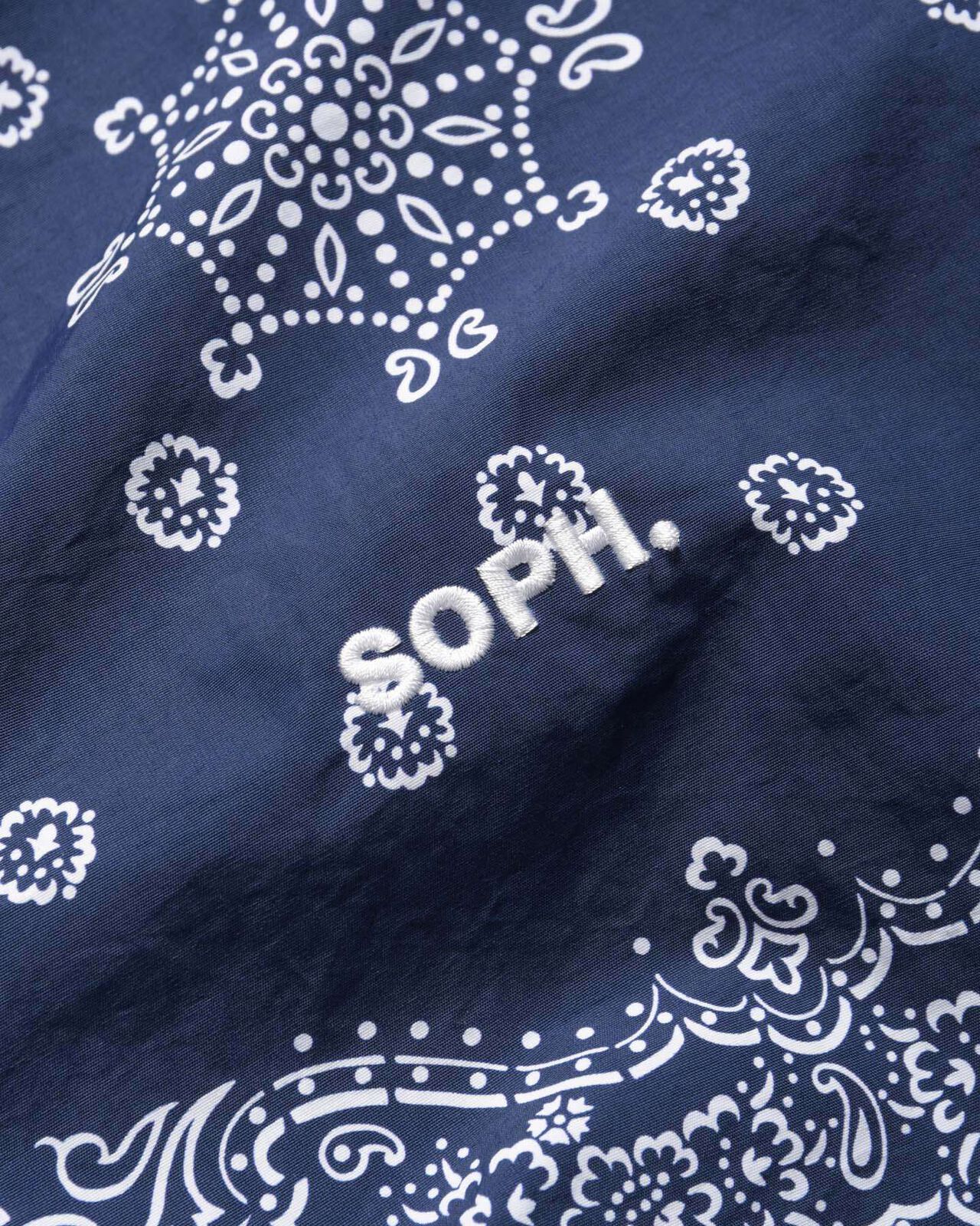 BANDANA NYLON HOODED BLOUSON,NAVY, large image number 4