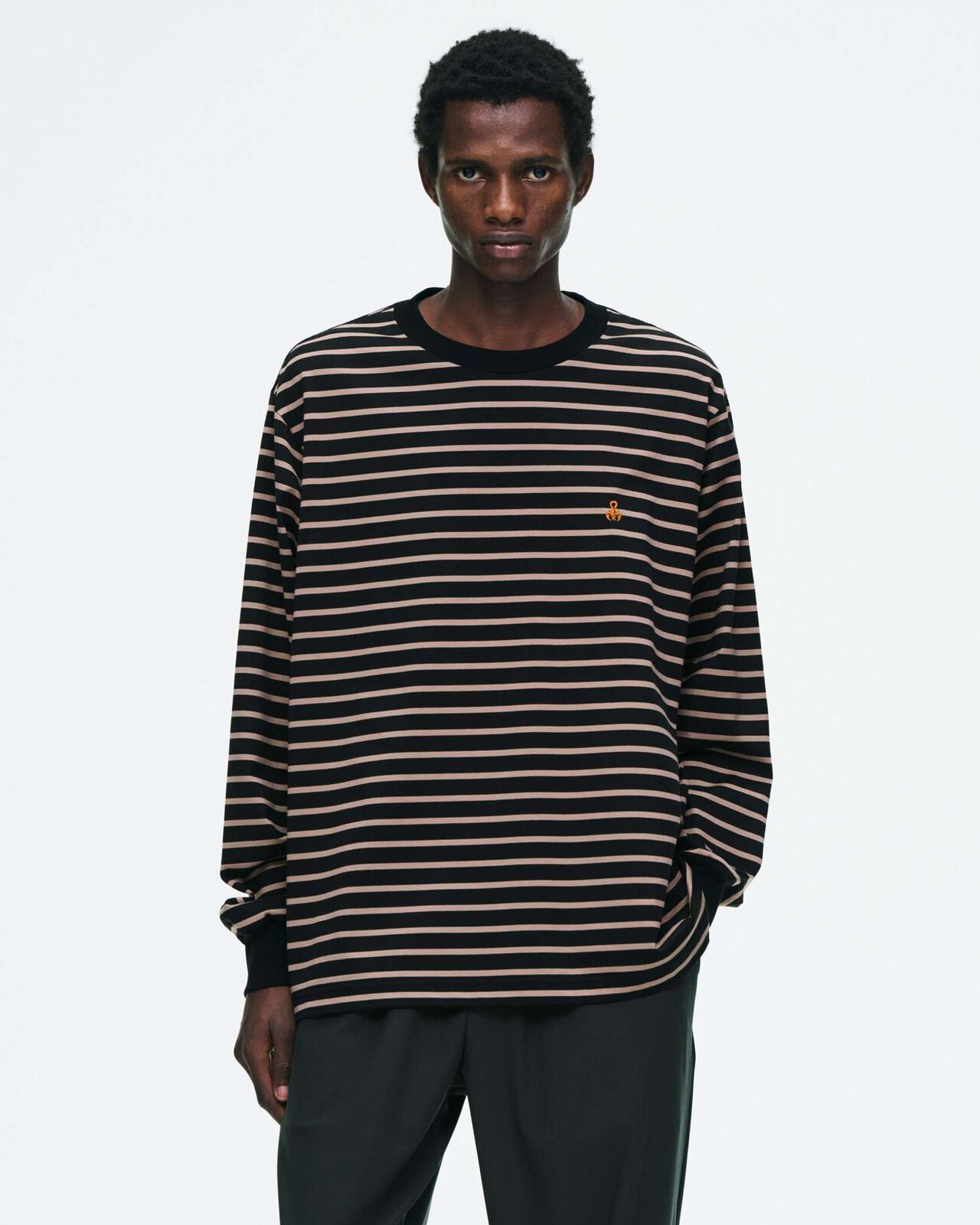 SCORPION BORDER L/S WIDE TEE,BEIGE, large image number 5