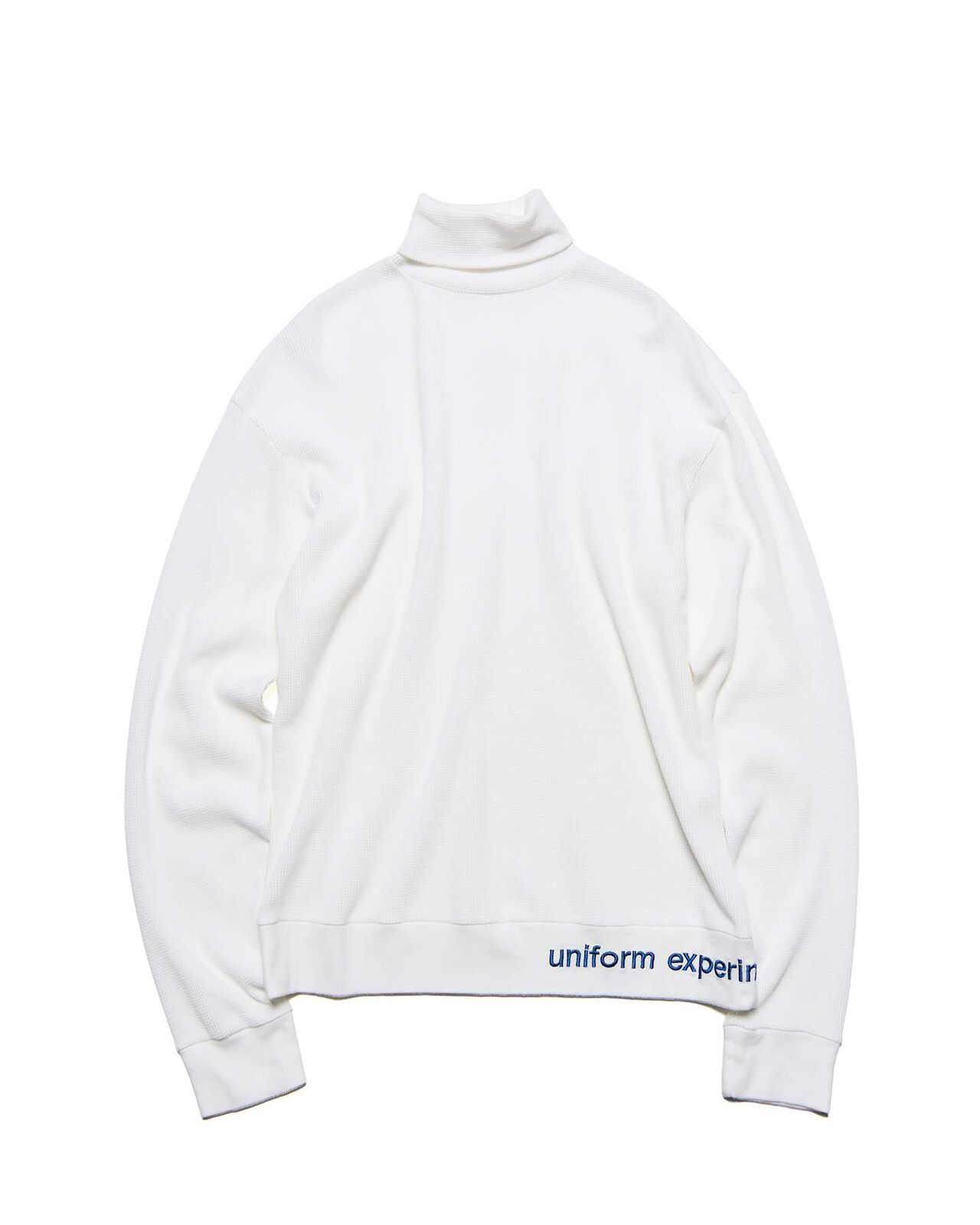WAFFLE TURTLENECK TOP,WHITE, large image number 0
