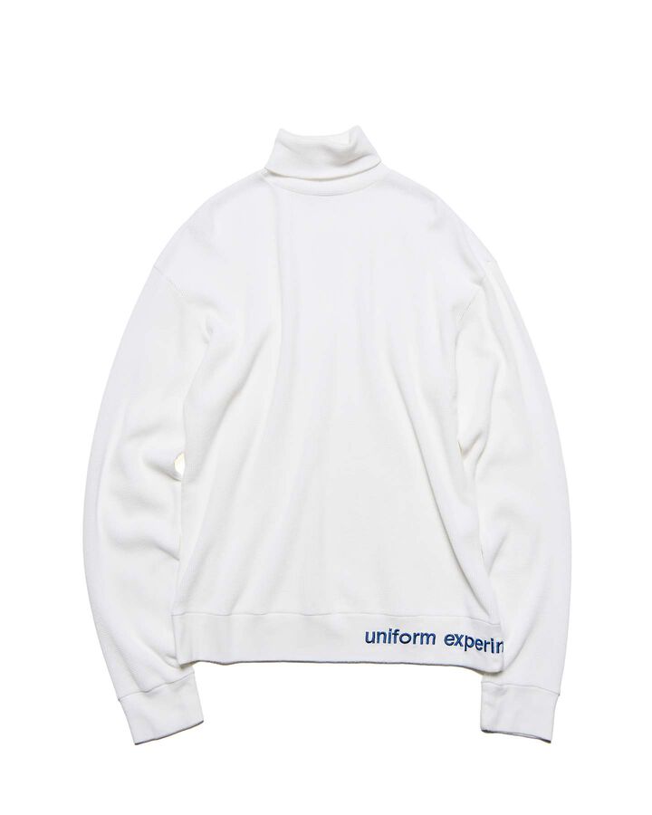 WAFFLE TURTLENECK TOP,WHITE, medium