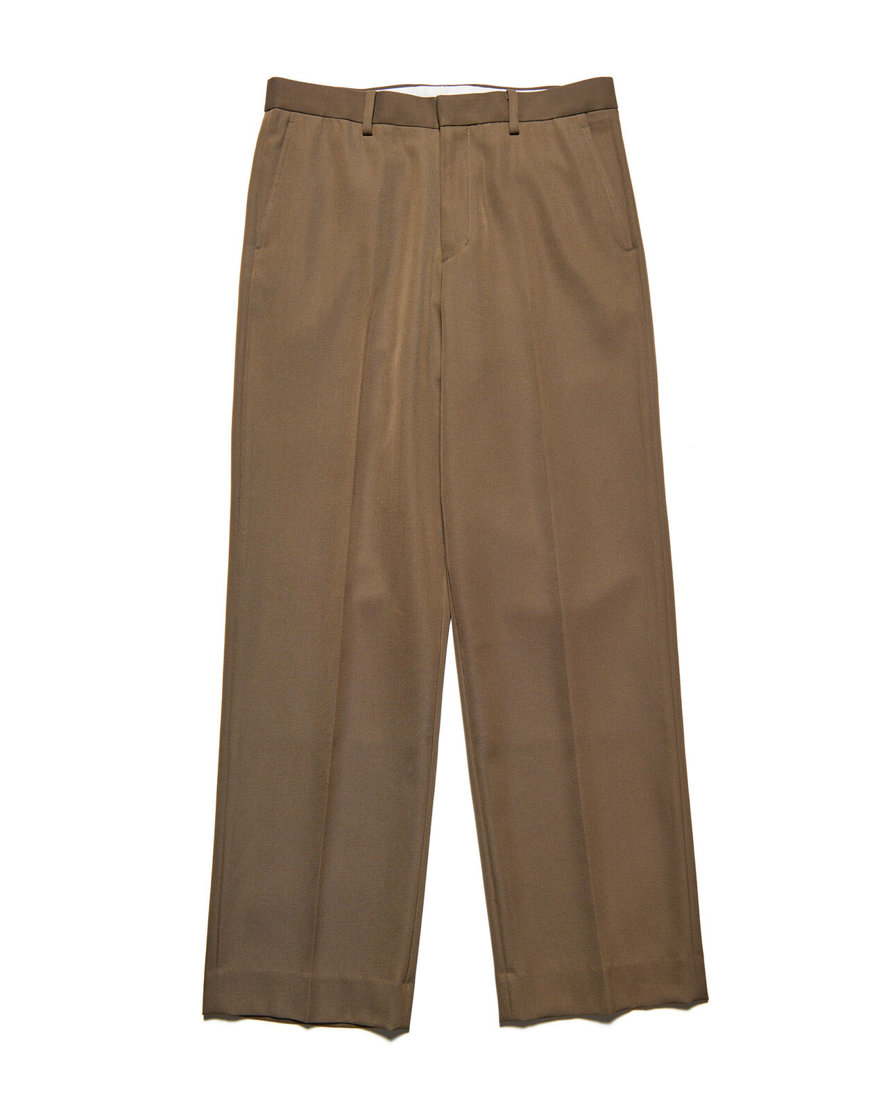 DOESKIN WOOL TUCK SLACKS,BROWN, large image number 0