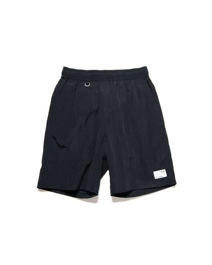 CRYSTAL NYLON EASY SHORTS,BLACK, medium image number 0