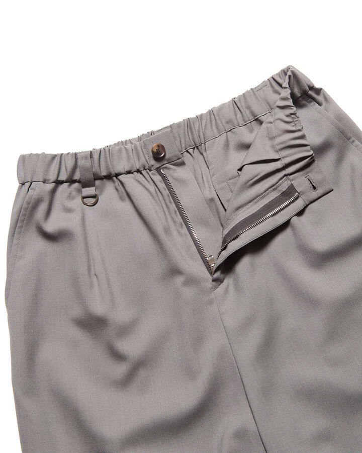 WASHBLE WOOL TAPERED BOLD PANTS,GREIGE, medium image number 2