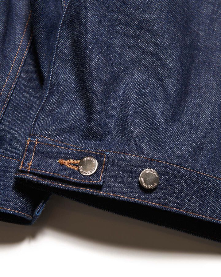 RIGID DENIM TRUCKER JACKET,INDIGO, medium image number 5