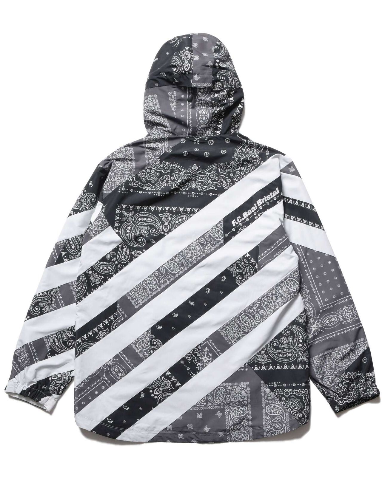 PATCHWORK STRIPE PRACTICE JACKET,BLACK, large image number 1