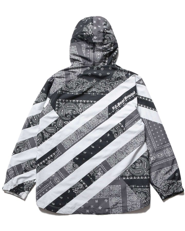 PATCHWORK STRIPE PRACTICE JACKET,BLACK, medium image number 1