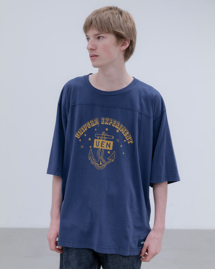 UEN FOOTBALL TEE,NAVY, medium image number 5