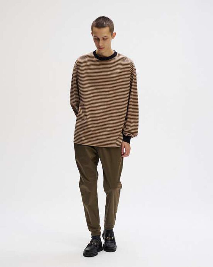 SLIM FIT RIBBED PANTS,KHAKI, medium image number 5