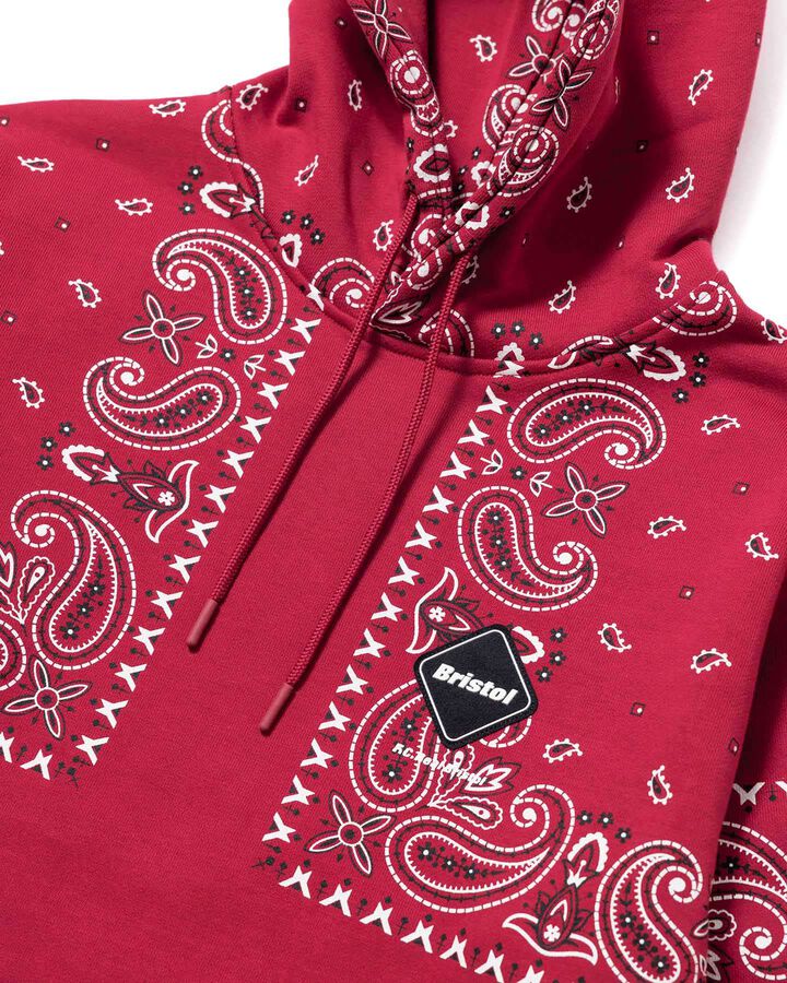 BANDANA SWEAT HOODIE,RED, medium image number 2