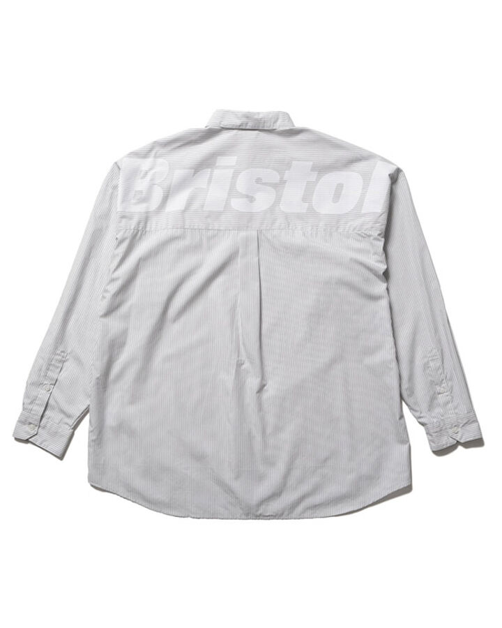 BIG LOGO L/S BAGGY SHIRT,GRAY STRIPE, medium image number 1