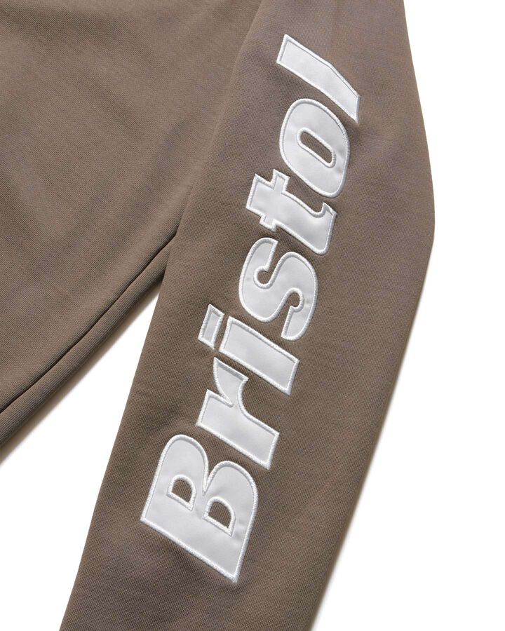SLEEVE LOGO ZIP-UP SWEAT HOODIE,GREIGE, medium image number 3