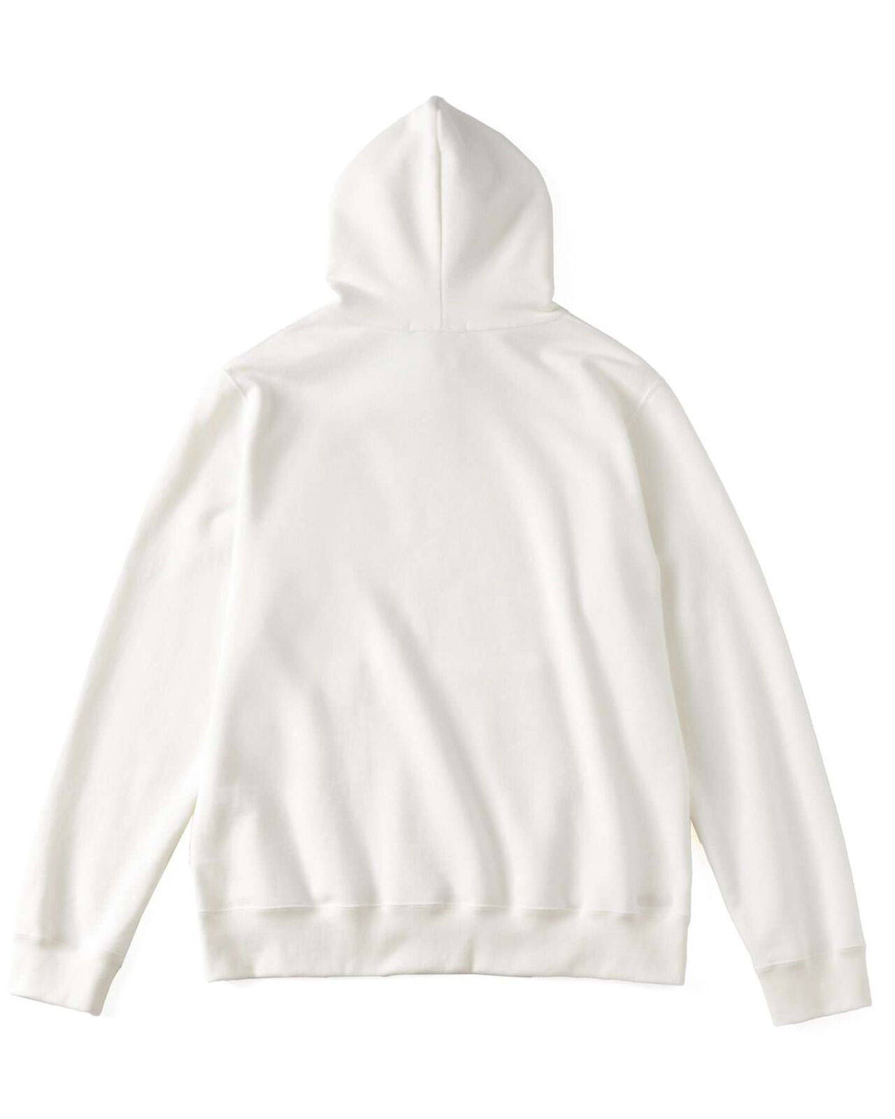 COTTON CASHMERE PULLOVER HOODIE,WHITE, large image number 1
