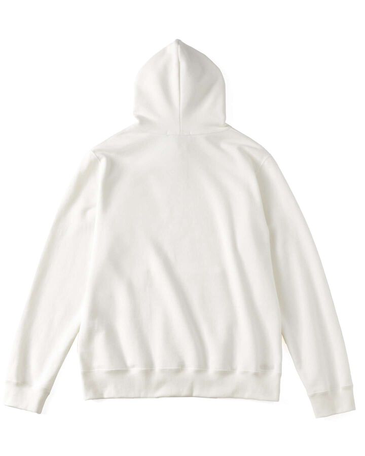COTTON CASHMERE PULLOVER HOODIE,WHITE, medium image number 1