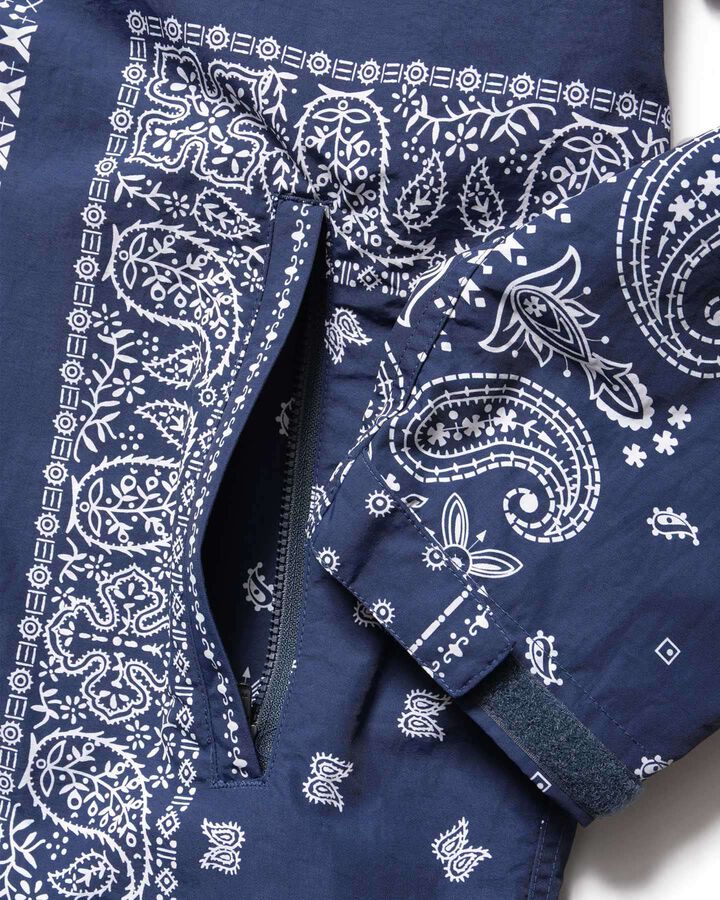 BANDANA NYLON HOODED BLOUSON,NAVY, medium image number 3