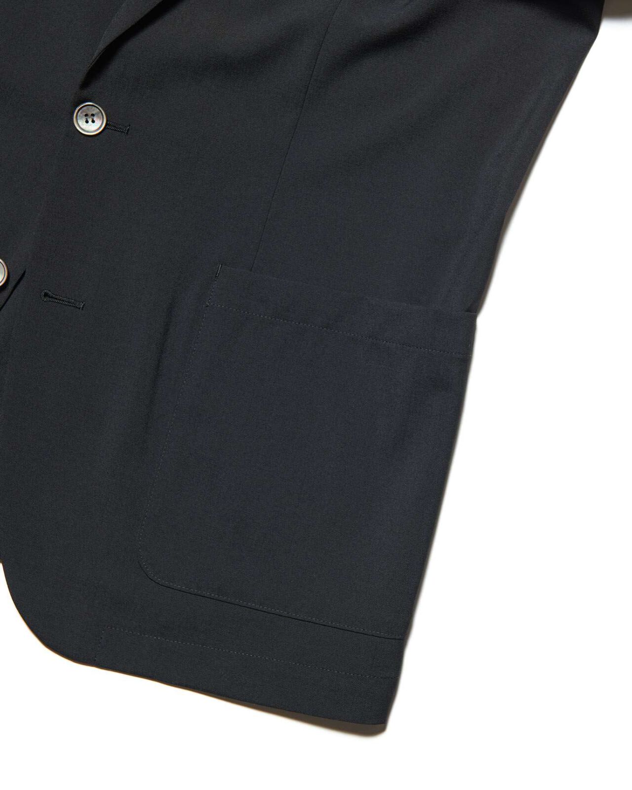 HIGH-TWIST POPLIN JACKET,BLACK, large image number 3