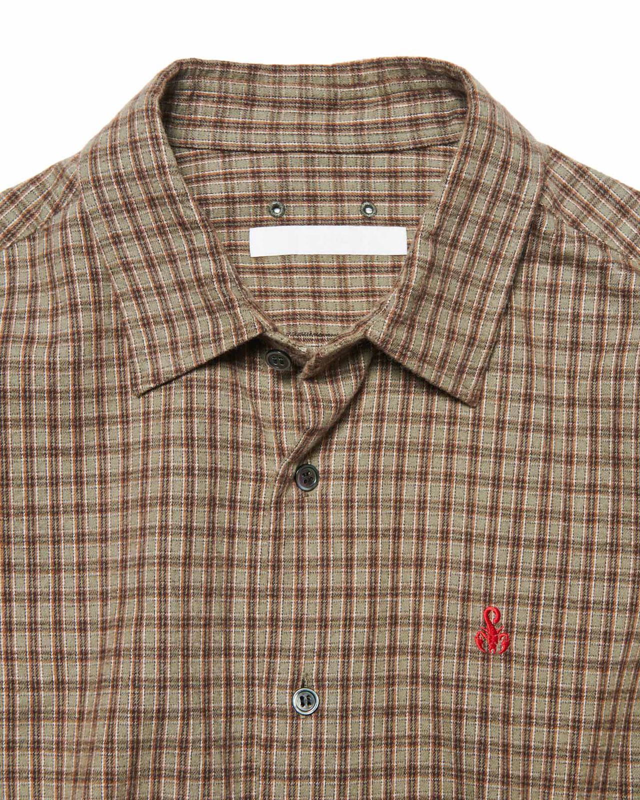 COTTON FLANNEL RELAX-FIT SHIRT,SAGE, large image number 2