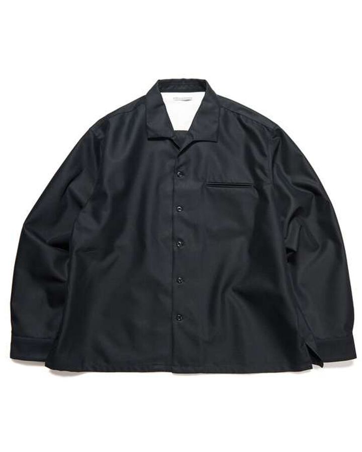 ITALIAN COLLAR SHIRT,BLACK, medium