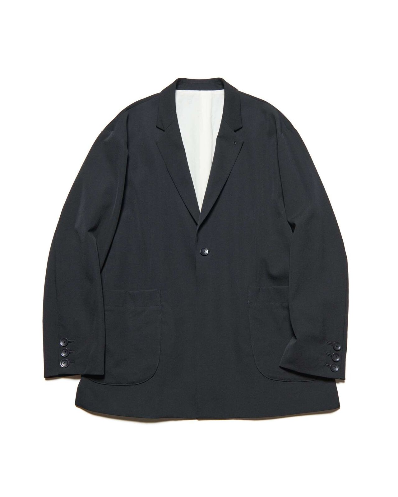 WASHER WOOL RELAX-FIT BLAZER,BLACK, large image number 0