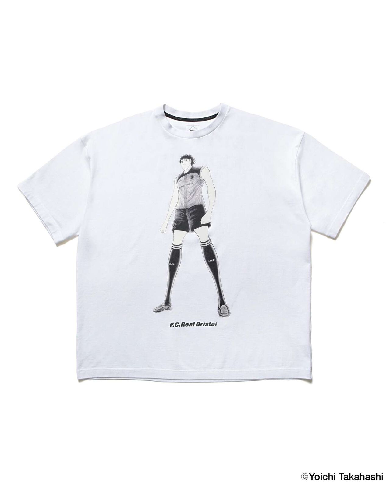 KOJIRO HYUGA ON THE FRONT BAGGY TEE,WHITE, large image number 0