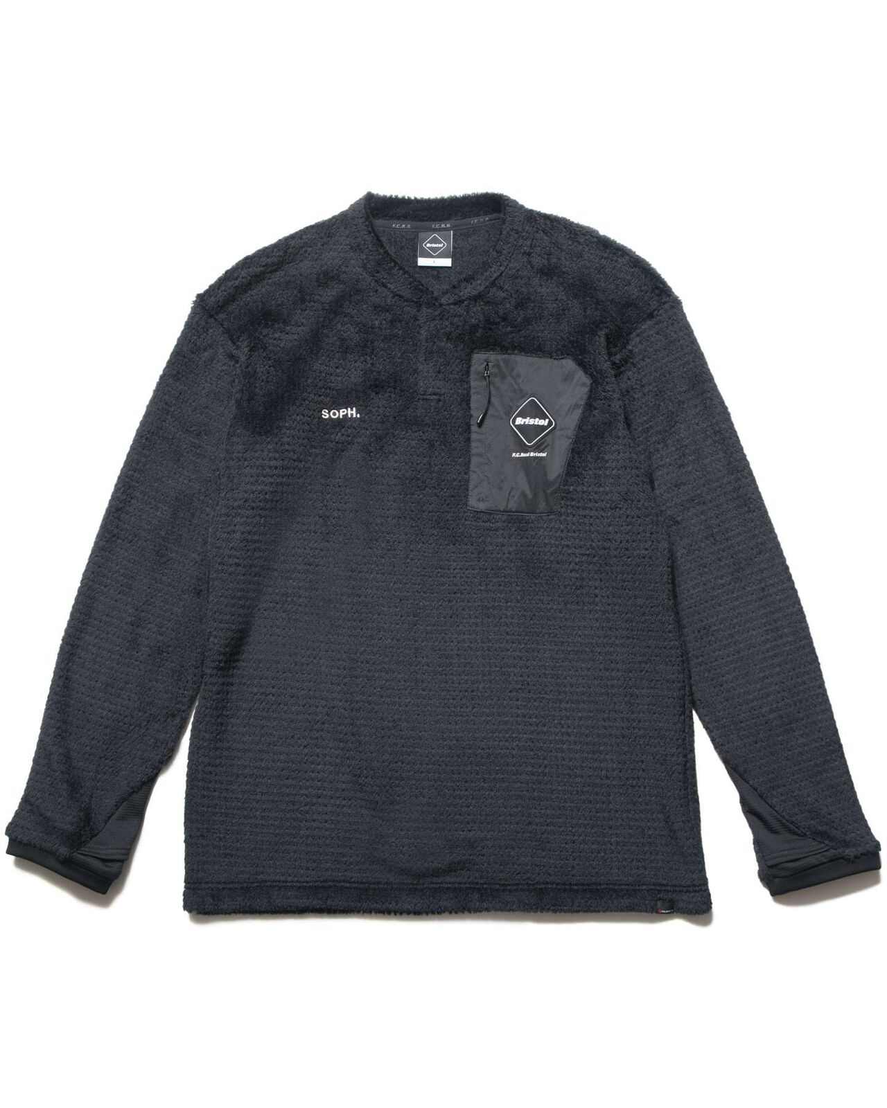 HIGH LOFT FLEECE TOP,BLACK, large image number 0