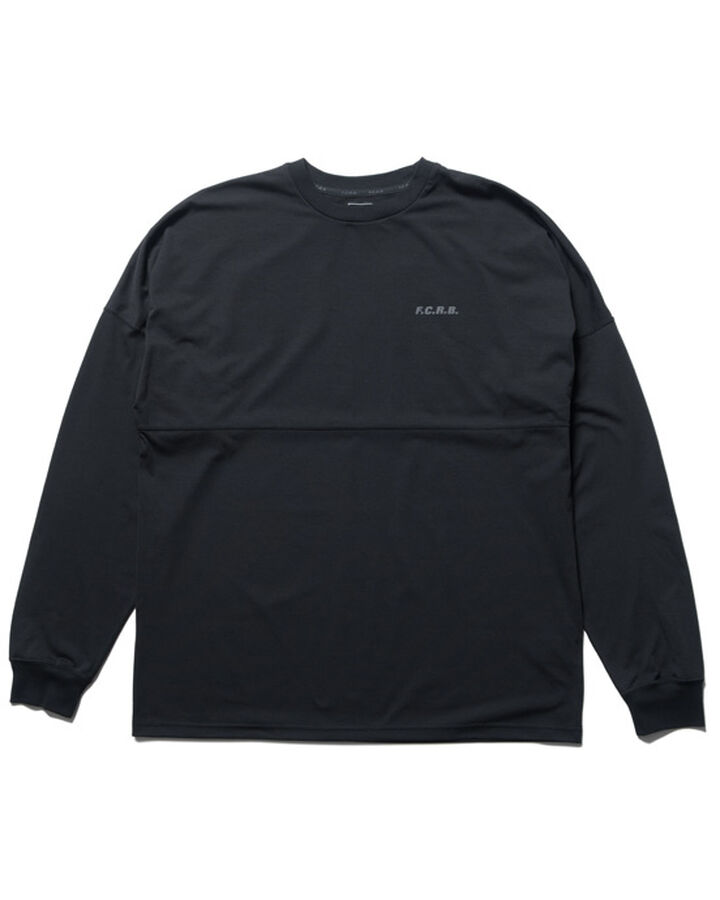 BIG LOGO L/S BAGGY TEE,BLACK, medium image number 1