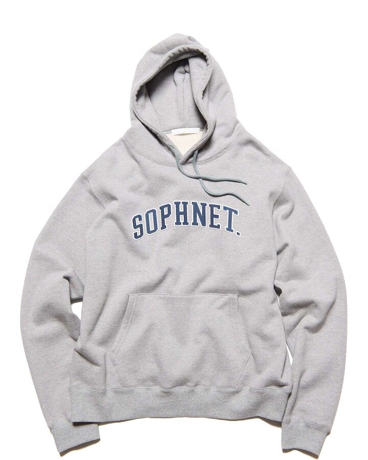 COLLEGE LOGO SWEAT HOODIE,GRAY, medium