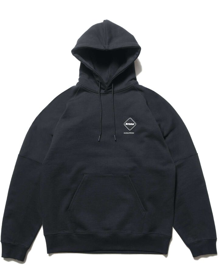 BIG LOGO BAGGY SWEAT HOODIE,BLACK, medium