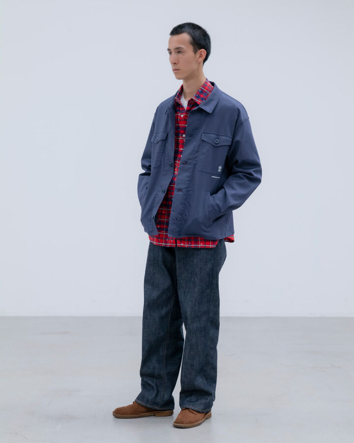 STAR PRINT CHECK SHIRT,BLUE, medium image number 6