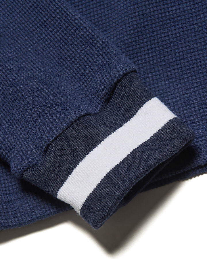 COLOR RIBBED WAFFLE CREWNECK TOP,E, medium image number 2