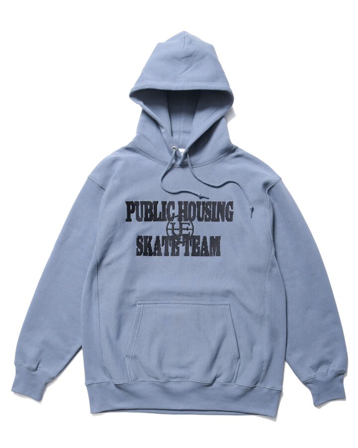 PUBLIC HOUSING SKATE TEAM SWEAT HOODIE,BLUE, medium