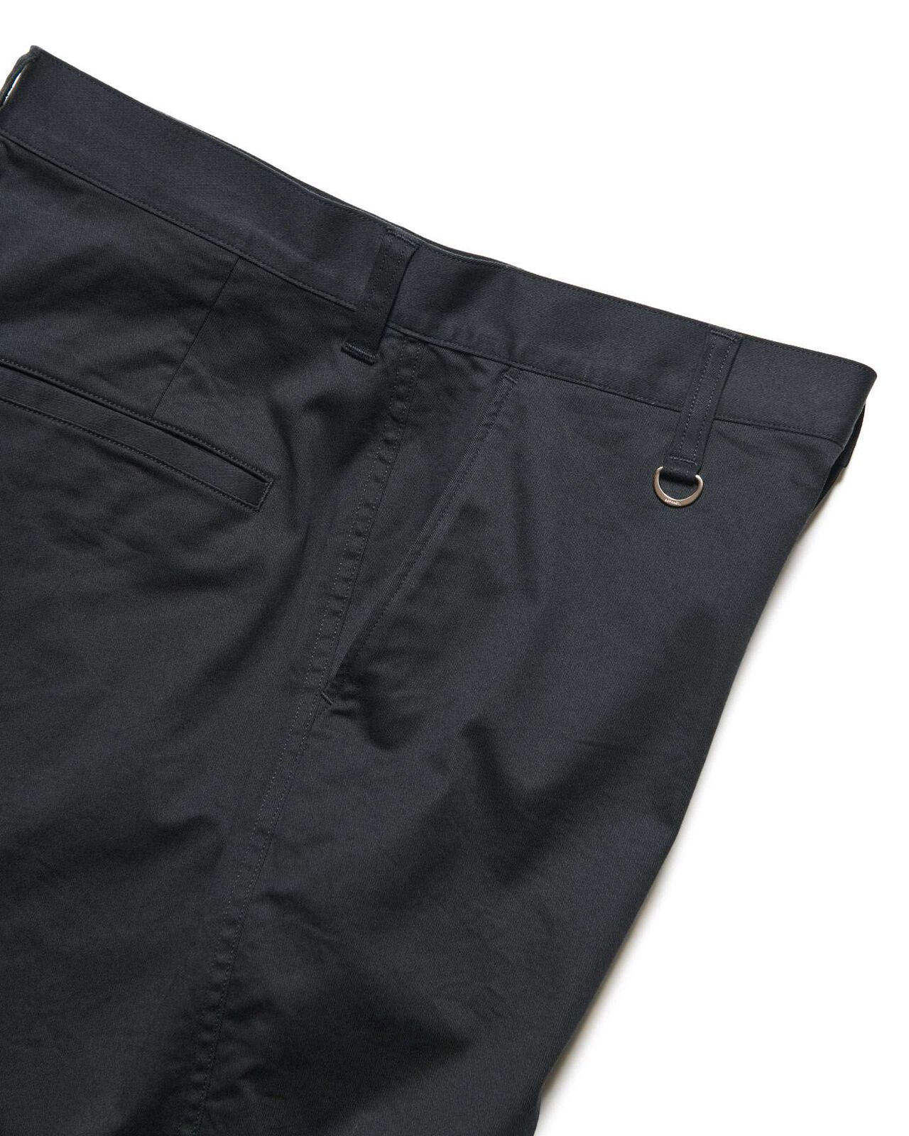 COTTON STRETCH TWILL TAPERED CROPPED PANTS,BLACK, large image number 2
