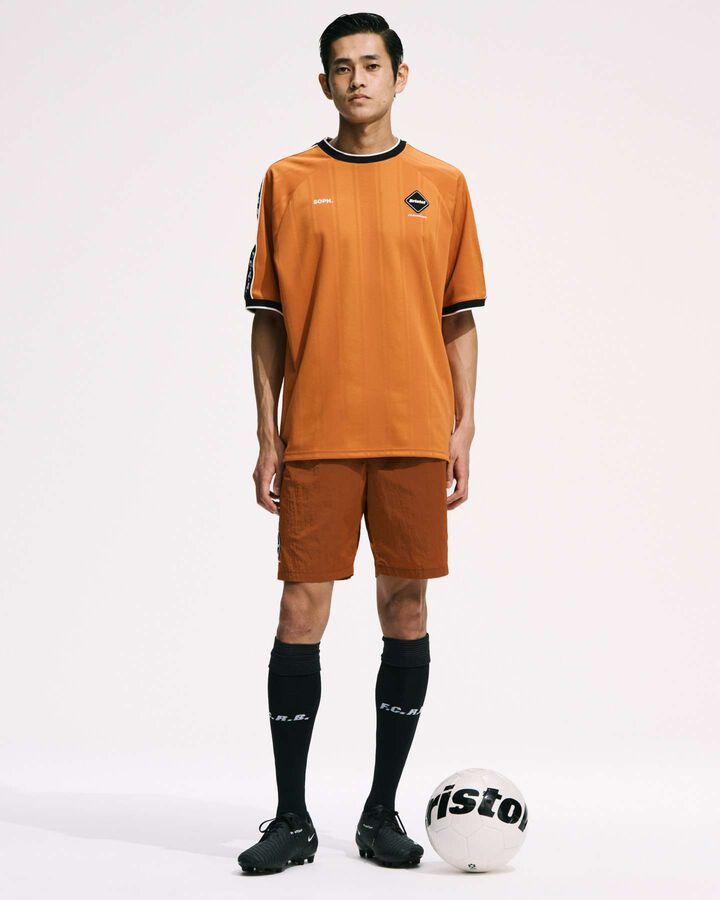 SHADOW WEAVE STRIPE S/S TOP,ORANGE, medium image number 7