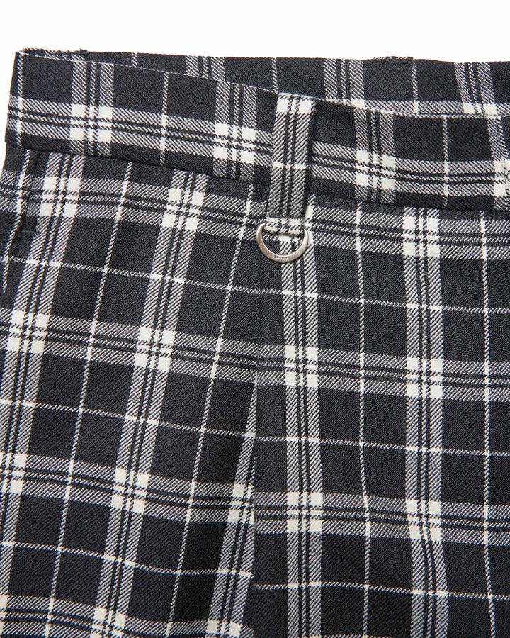 SAXONY WOOL CHECK RELAX-FIT TUCK SLACKS,A, medium image number 2