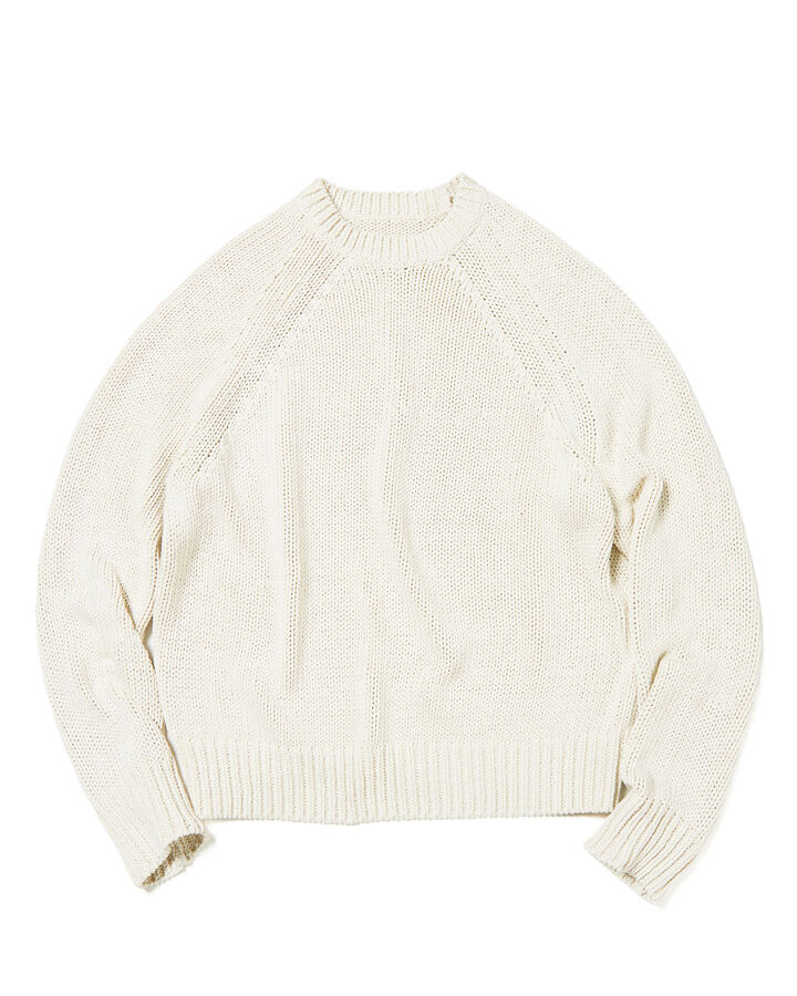 LOW GAUGE CREWNECK KNIT,OFF WHITE, medium