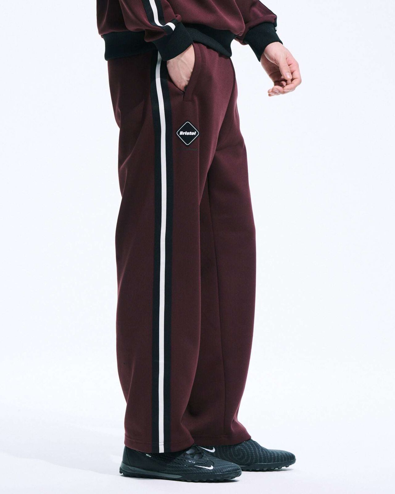TRAINING TRACK PANTS,BURGUNDY, large image number 6