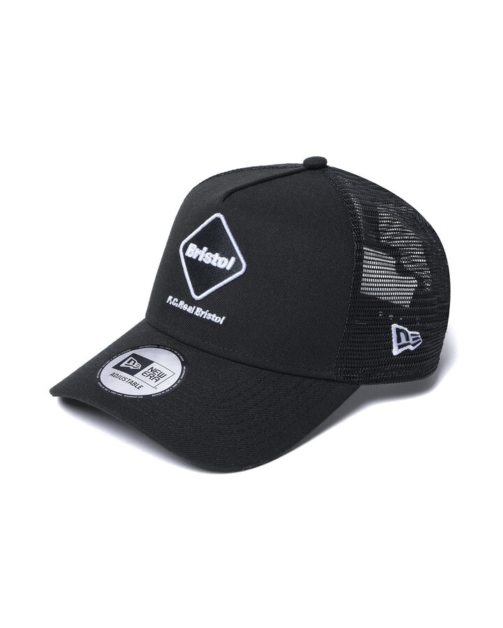 NEW ERA EMBLEM 9FORTY A-FRAME MESH CAP,BLACK, medium