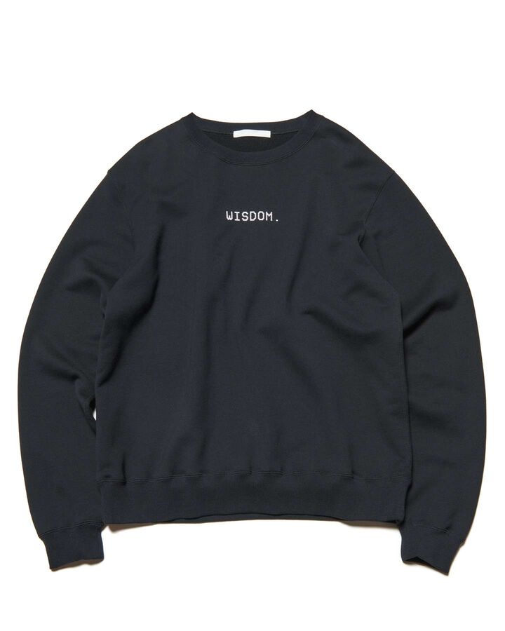 WISDOM. SWEATSHIRT,BLACK, medium