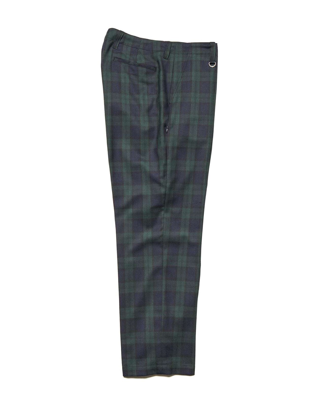STRETCH WOOL SIDE POCKET TAPERED PANTS,GREEN, large image number 1