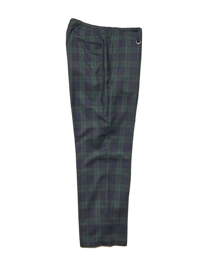STRETCH WOOL SIDE POCKET TAPERED PANTS,GREEN, medium image number 1
