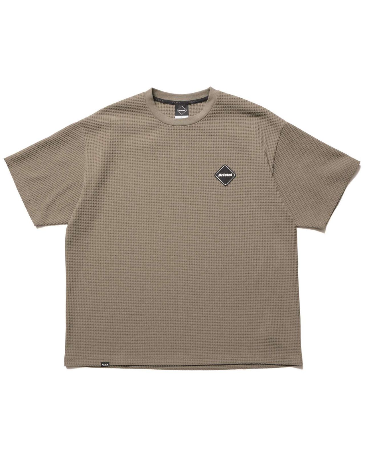 TECH WAFFLE S/S LOUNGE TOP,GREIGE, large image number 0